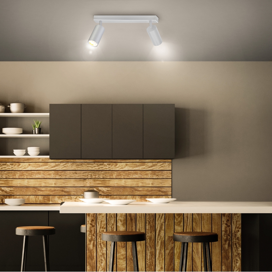 Brilagi - Vannas istabas starmetis SELE 2xGU10/30W/230V IP44 sudraba