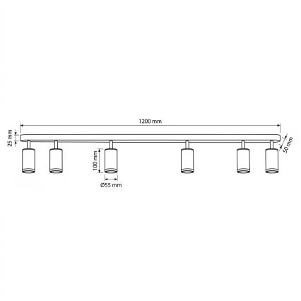 Brilagi - Vannas istabas starmetis SELE 6xGU10/30W/230V IP44 balta