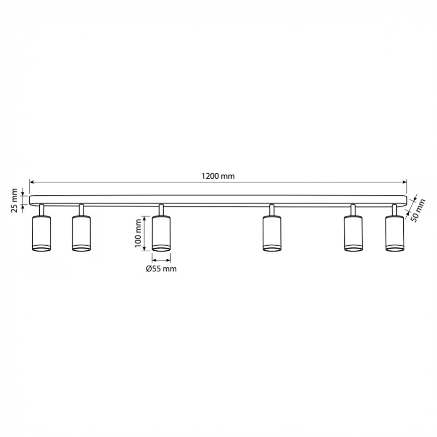 Brilagi - Vannas istabas starmetis SELE 6xGU10/30W/230V IP44 balta