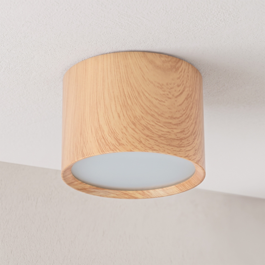 BRILAGI - Vannas istabas virziena gaismeklis SMOOTH 1xGX53/15W/230V 60x82 mm ozola dekors IP54