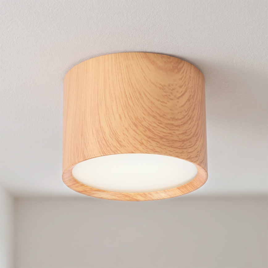 BRILAGI - Vannas istabas virziena gaismeklis SMOOTH 1xGX53/15W/230V 60x82 mm ozola dekors IP54