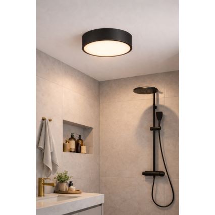Brilagi - Vannasistabas griestu lampa POOL 3xE27/15W/230V Ø 40 cm IP54 melna