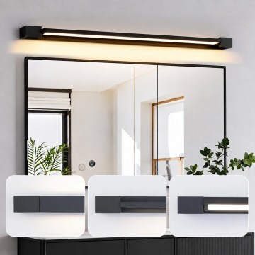BRILAGI - Vannasistabas spoguļa apgaismojums AQUA LINE LED/28W/230V 100 cm IP44 melna CRI 90