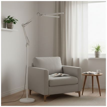 BRILAGI - VARIO LED lokana stāvlampa ar regulējamu spilgtumu, 14 W, 230 V, 3000–6000 K, 157 cm, balta