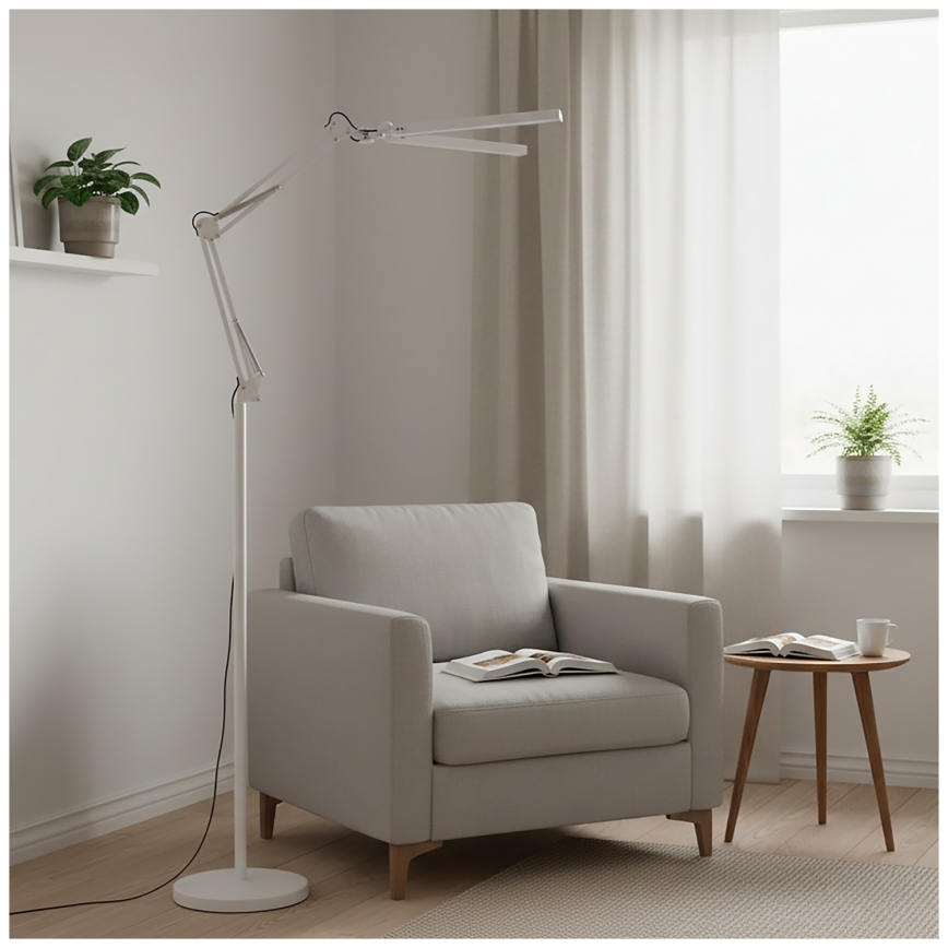 BRILAGI - VARIO LED lokana stāvlampa ar regulējamu spilgtumu, 14 W, 230 V, 3000–6000 K, 157 cm, balta