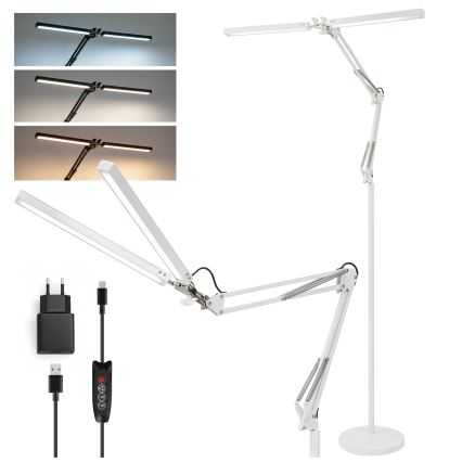 BRILAGI - VARIO LED lokana stāvlampa ar regulējamu spilgtumu, 14 W, 230 V, 3000–6000 K, 157 cm, balta