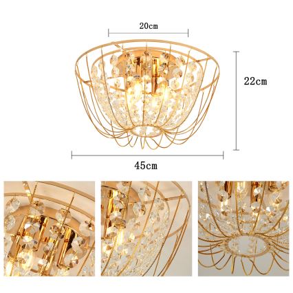 Brilagi - VASTERAS pieglaistā griestu lustra 4xE14/40W/230V Ø 45 cm