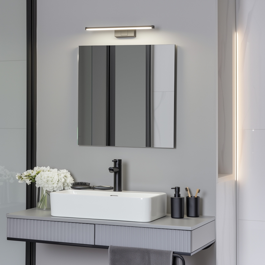 Brilagi - LED vannas istabas spoguļa apgaismojums 3 vienā VESTRA LED/8W/230V 40 cm IP44 melns