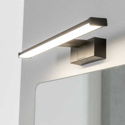 Brilagi - LED vannas istabas spoguļa apgaismojums 3 vienā VESTRA LED/8W/230V 40 cm IP44 melns