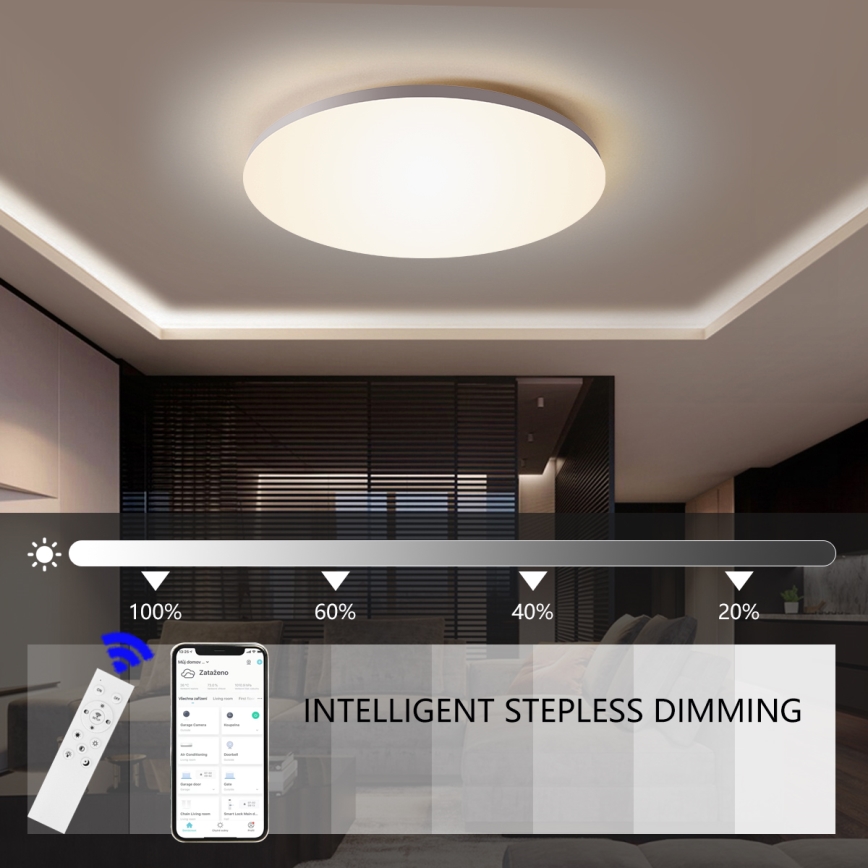 Brilagi - SMART LED regulējama griestu lampa LED/24W/230V diam. 38 cm 3000-6000K Wi-Fi Tuya Beacon + tālvadības pults