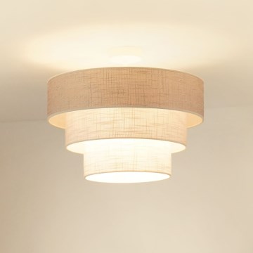 Brilagi - Virsapmetuma lustra ALASKA LUNETA 1xE27/15W/230V d. 45 cm pelēka/krēmkrāsa
