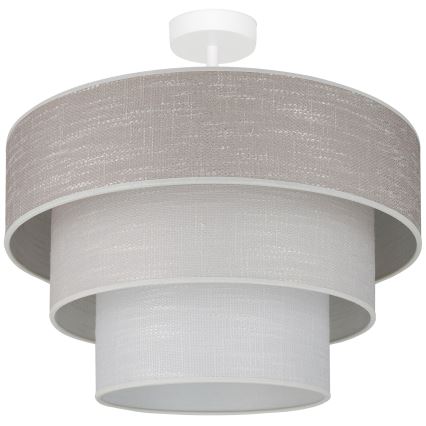 Brilagi - Virsapmetuma lustra ALASKA LUNETA 1xE27/15W/230V d. 45 cm pelēka/krēmkrāsa