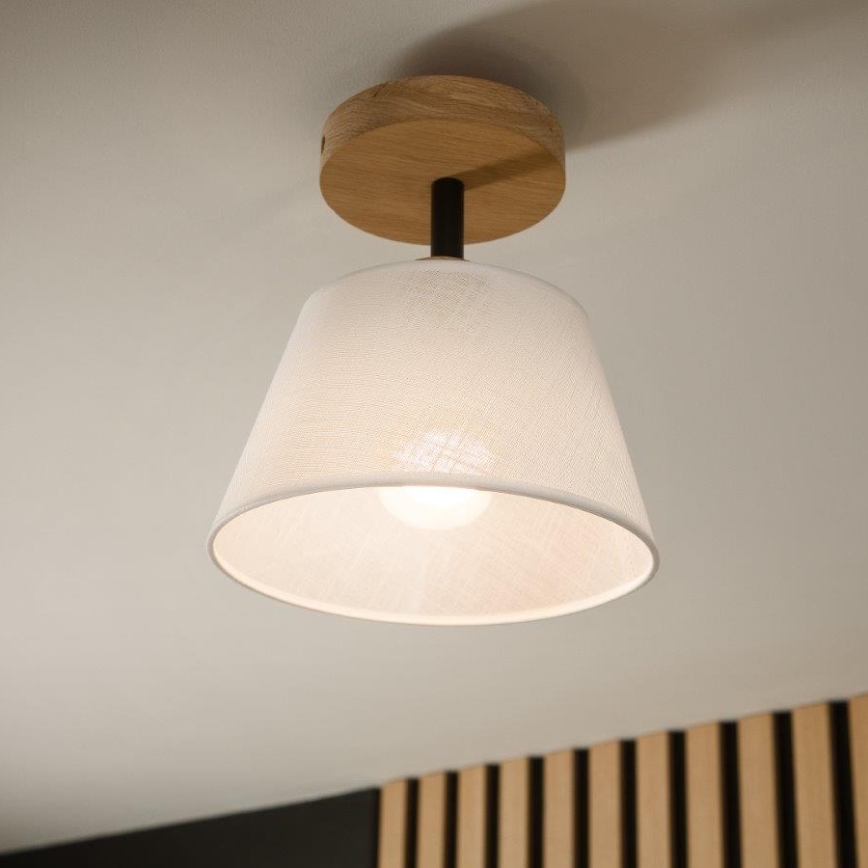 Brilagi - Virsapmetuma lustra ANTHONY 1xE14/60W/230V ozols/balta