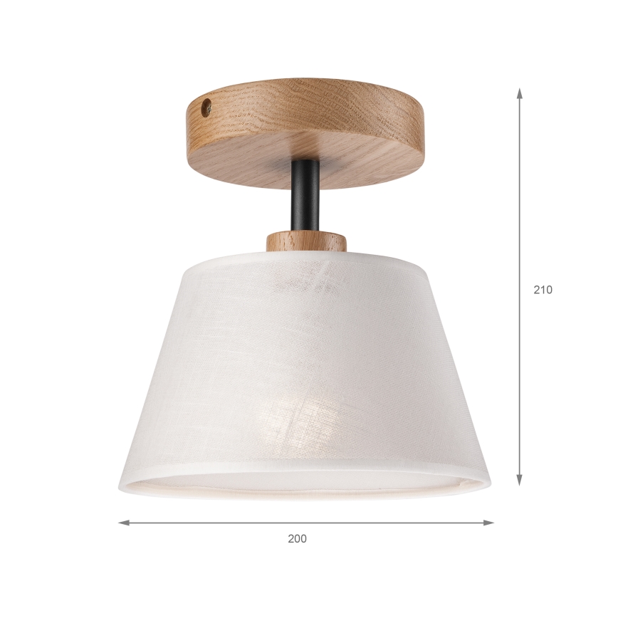 Brilagi - Virsapmetuma lustra ANTHONY 1xE14/60W/230V ozols/balta