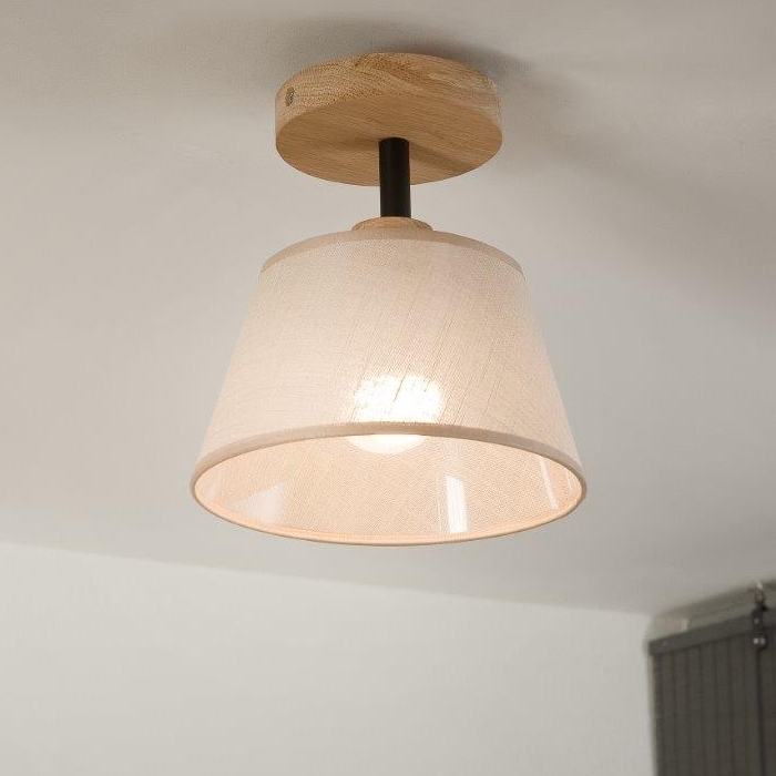 Brilagi - Virsapmetuma lustra ANTHONY 1xE14/60W/230V ozols/bēša