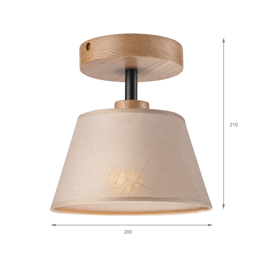 Brilagi - Virsapmetuma lustra ANTHONY 1xE14/60W/230V ozols/bēša