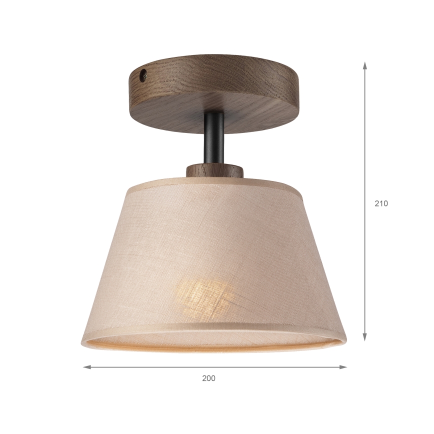 Brilagi - Virsapmetuma lustra ANTHONY 1xE14/60W/230V ozols/bēša