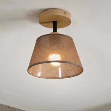 Brilagi - Virsapmetuma lustra ANTHONY 1xE14/60W/230V ozols/brūna