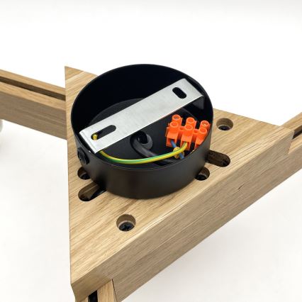 Brilagi - Virsapmetuma lustra ANTHONY 3xE14/40W/230V ozols/brūna