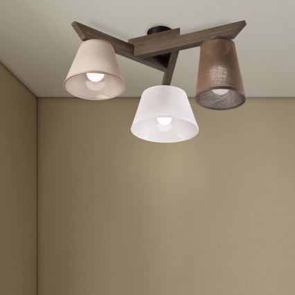 Brilagi - Virsapmetuma lustra ANTHONY 3xE14/40W/230V ozols