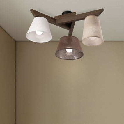 Brilagi - Virsapmetuma lustra ANTHONY 3xE14/40W/230V ozols