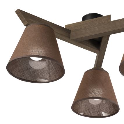 Brilagi - Virsapmetuma lustra ANTHONY 3xE14/40W/230V ozols riekstkoks/brūna