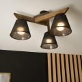 Brilagi - Virsapmetuma lustra ANTHONY 3xE14/40W/230V ozols riekstkoks/melna