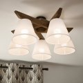 Brilagi - Virsapmetuma lustra ANTHONY 5xE14/40W/230V ozols/balta