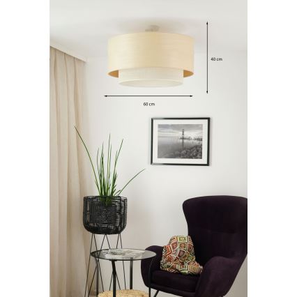 Brilagi - Virsapmetuma lustra ARIZONA BOHO 1xE27/15W/230V d. 60 cm bēša