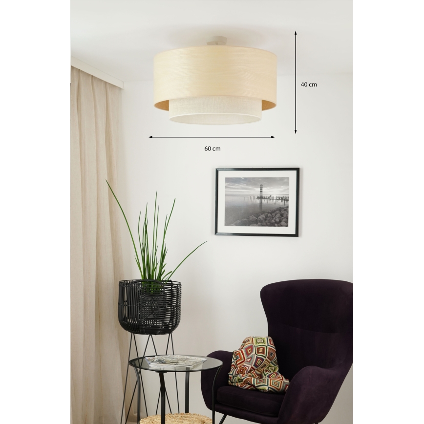 Brilagi - Virsapmetuma lustra ARIZONA BOHO 1xE27/15W/230V d. 60 cm bēša