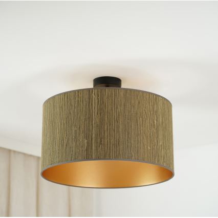 Brilagi - Virsapmetuma lustra BOSTON ROLLER 1xE27/15W/230V d. 45 cm salmi brūna/zelta