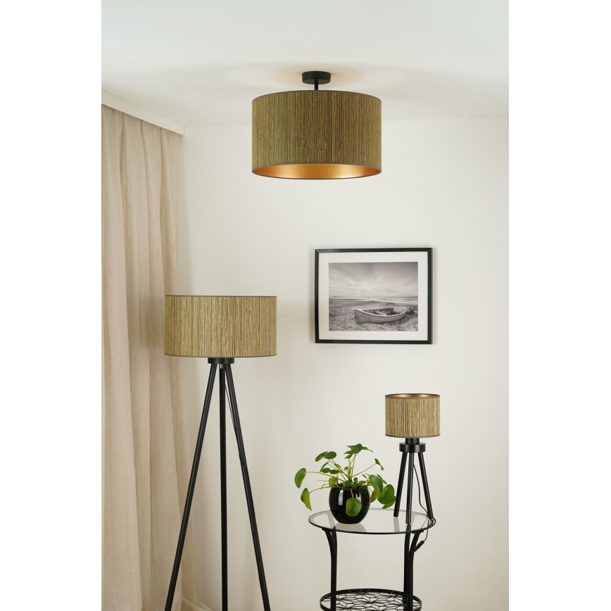 Brilagi - Virsapmetuma lustra BOSTON ROLLER 1xE27/15W/230V d. 45 cm salmi brūna/zelta