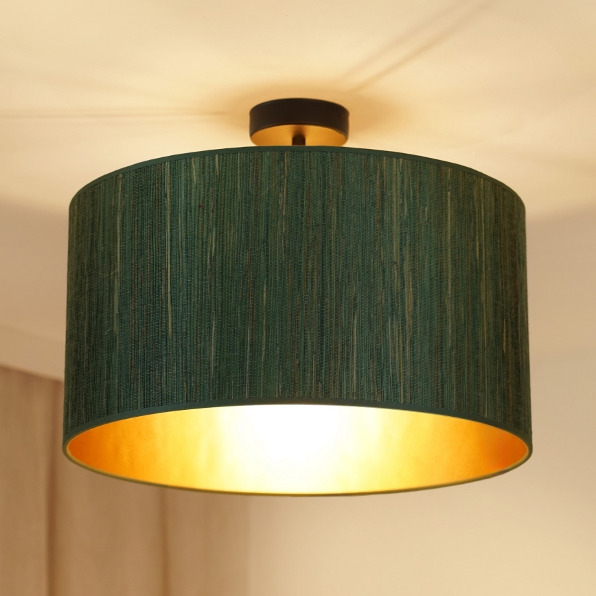 Brilagi - Virsapmetuma lustra BOSTON ROLLER 1xE27/15W/230V d. 45 cm salmi zaļa/zelta