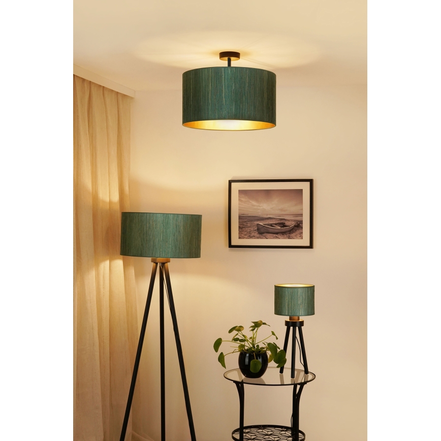 Brilagi - Virsapmetuma lustra BOSTON ROLLER 1xE27/15W/230V d. 45 cm salmi zaļa/zelta