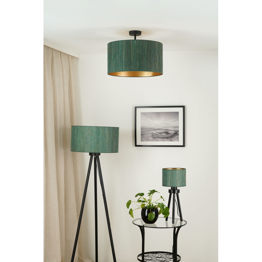 Brilagi - Virsapmetuma lustra BOSTON ROLLER 1xE27/15W/230V d. 45 cm salmi zaļa/zelta