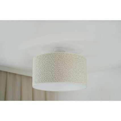 Brilagi - Virsapmetuma lustra BOUCLE ROLLER 1xE27/15W/230V d. 45 cm krēmkrāsa