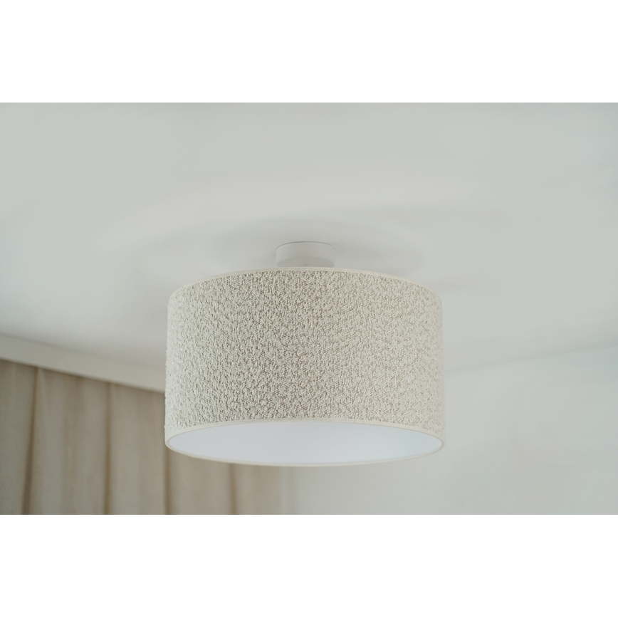 Brilagi - Virsapmetuma lustra BOUCLE ROLLER 1xE27/15W/230V d. 45 cm krēmkrāsa