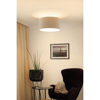 Brilagi - Virsapmetuma lustra BOUCLE ROLLER 1xE27/15W/230V d. 45 cm krēmkrāsa