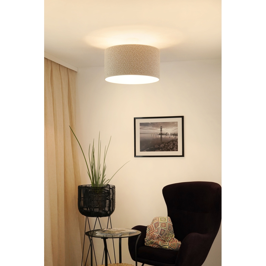 Brilagi - Virsapmetuma lustra BOUCLE ROLLER 1xE27/15W/230V d. 45 cm krēmkrāsa