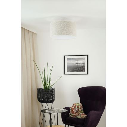 Brilagi - Virsapmetuma lustra BOUCLE ROLLER 1xE27/15W/230V d. 45 cm krēmkrāsa