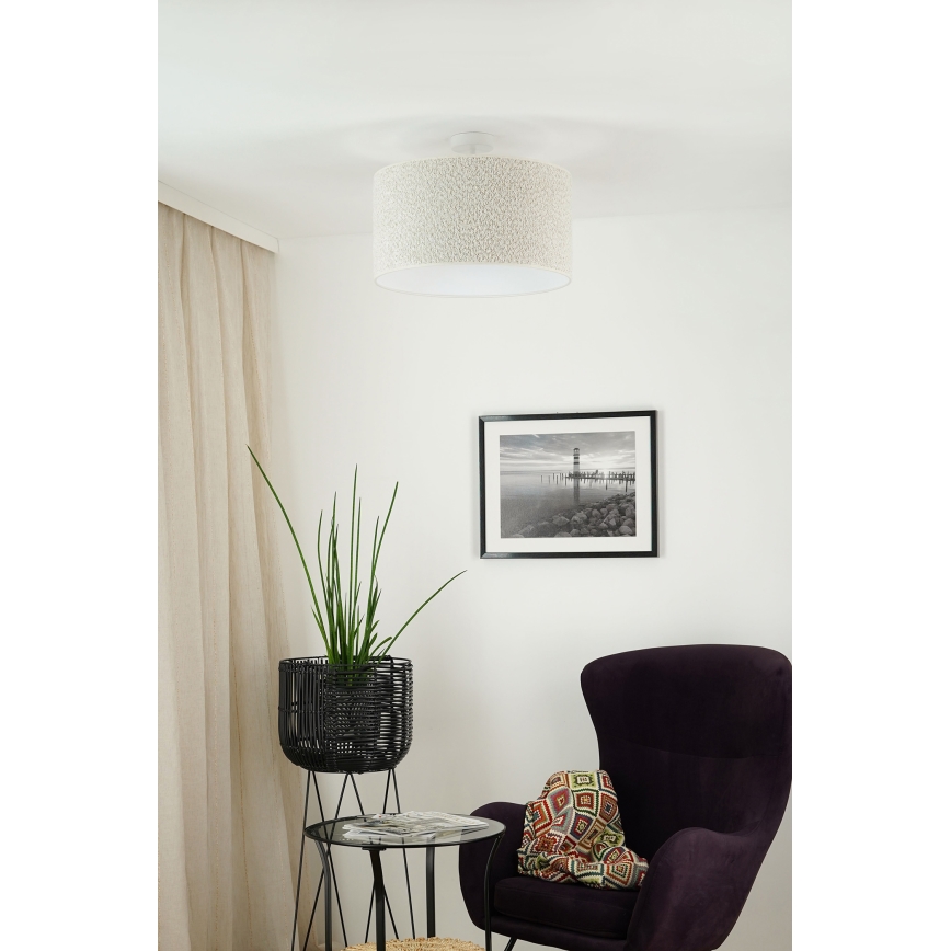 Brilagi - Virsapmetuma lustra BOUCLE ROLLER 1xE27/15W/230V d. 45 cm krēmkrāsa