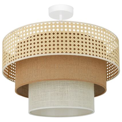 Brilagi - Virsapmetuma lustra CEDAR LUNETA 1xE27/15W/230V d. 45 cm bēša/brūna/krēmkrāsa