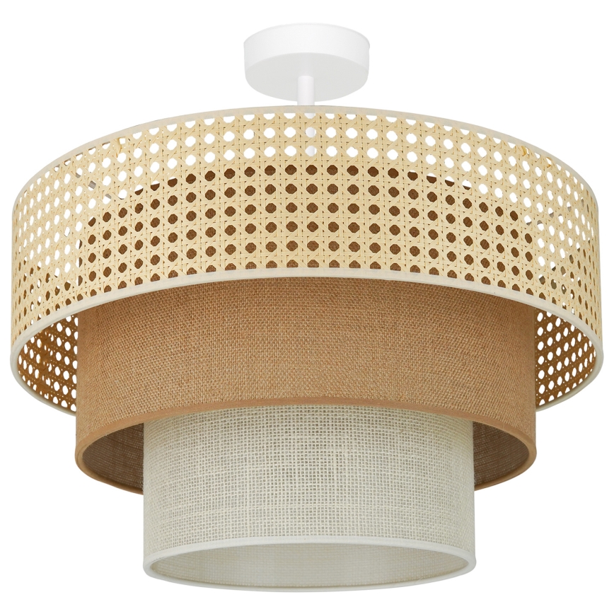 Brilagi - Virsapmetuma lustra CEDAR LUNETA 1xE27/15W/230V d. 45 cm bēša/brūna/krēmkrāsa