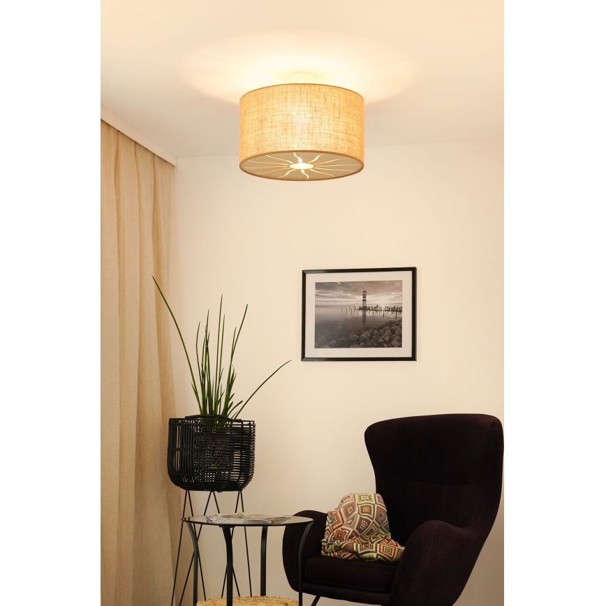 Brilagi - Virsapmetuma lustra COUNTRY ROLLER 1xE27/15W/230V d. 45 cm bēša