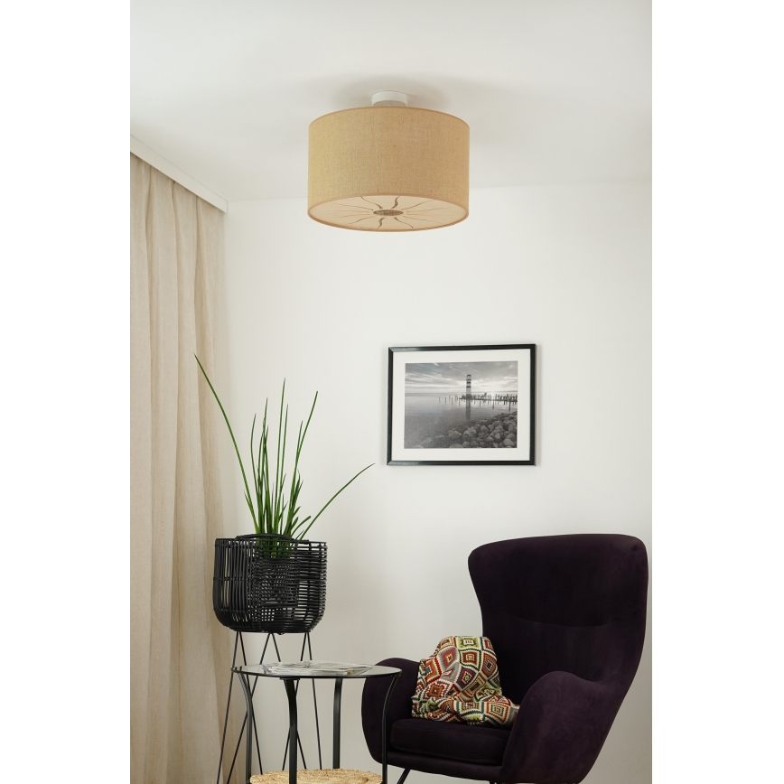 Brilagi - Virsapmetuma lustra COUNTRY ROLLER 1xE27/15W/230V d. 45 cm bēša