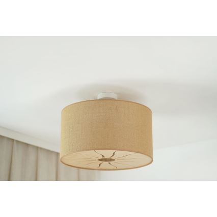 Brilagi - Virsapmetuma lustra COUNTRY ROLLER 1xE27/15W/230V d. 50 cm bēša