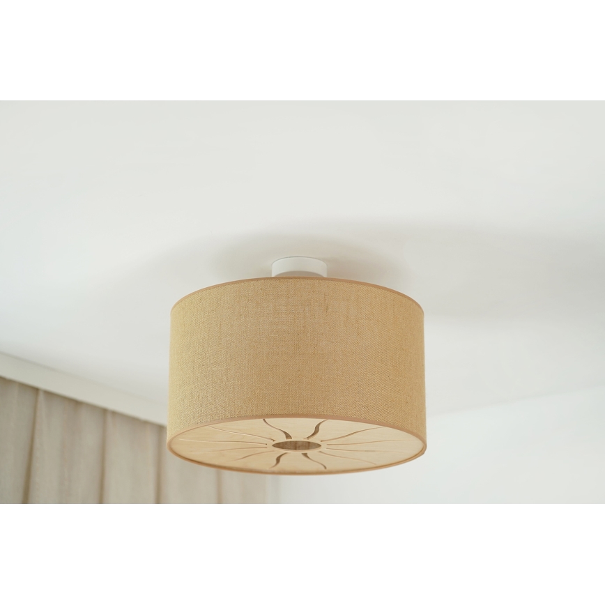 Brilagi - Virsapmetuma lustra COUNTRY ROLLER 1xE27/15W/230V d. 50 cm bēša