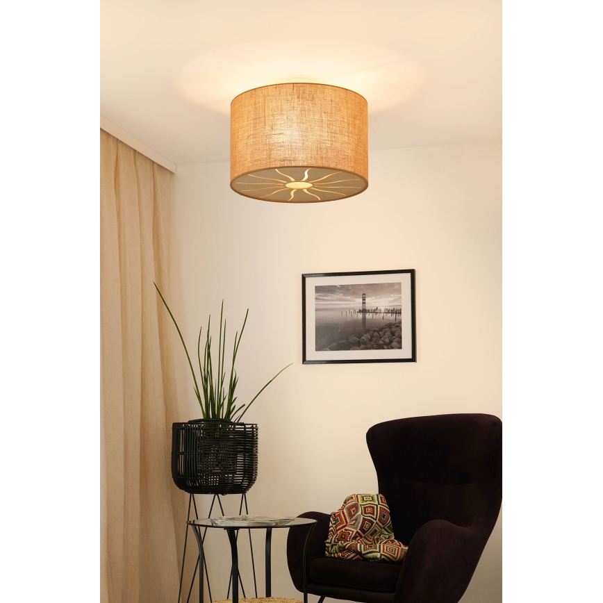 Brilagi - Virsapmetuma lustra COUNTRY ROLLER 1xE27/15W/230V d. 50 cm bēša