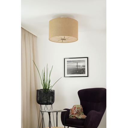 Brilagi - Virsapmetuma lustra COUNTRY ROLLER 1xE27/15W/230V d. 50 cm bēša