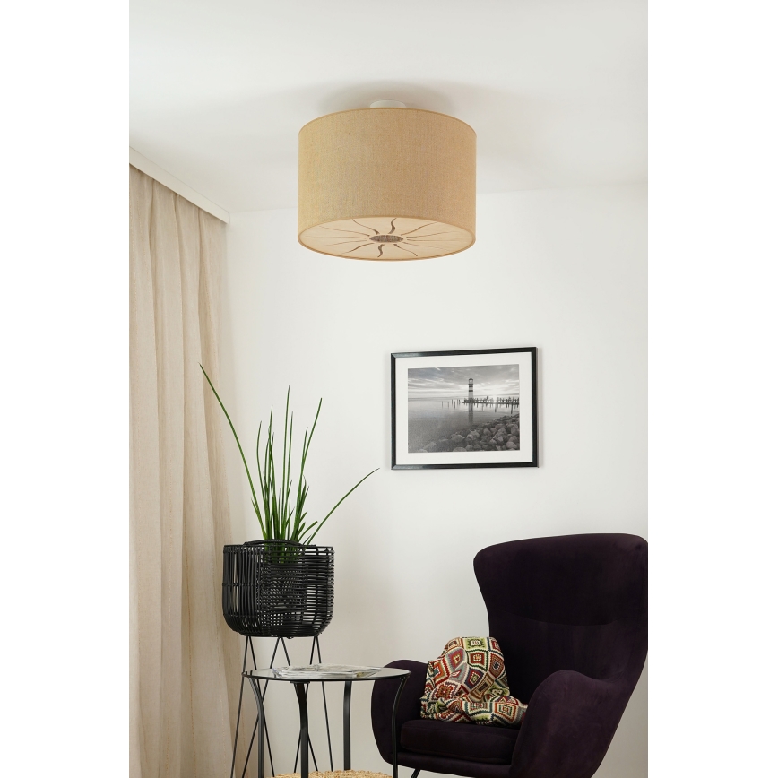 Brilagi - Virsapmetuma lustra COUNTRY ROLLER 1xE27/15W/230V d. 50 cm bēša